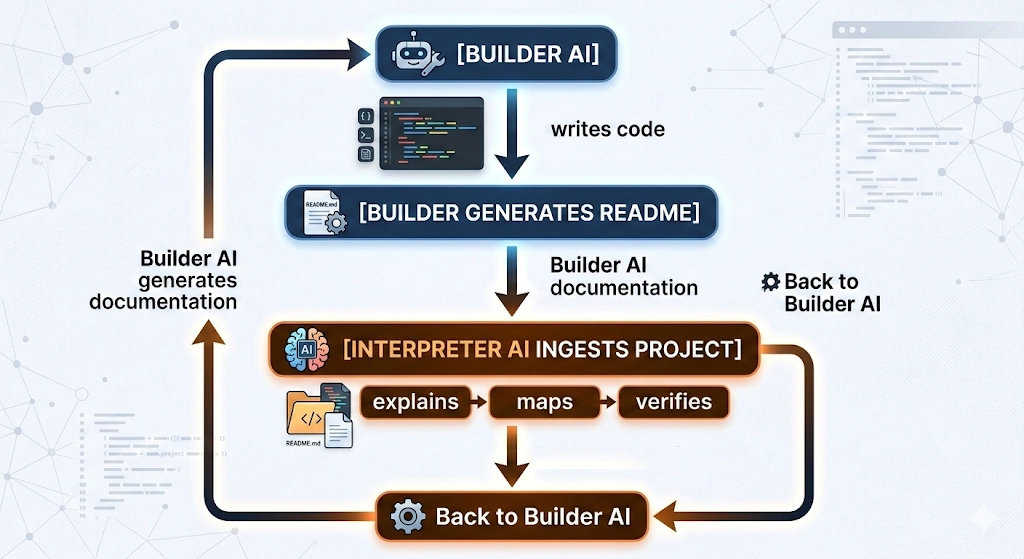 Two‑AI workflow diagram